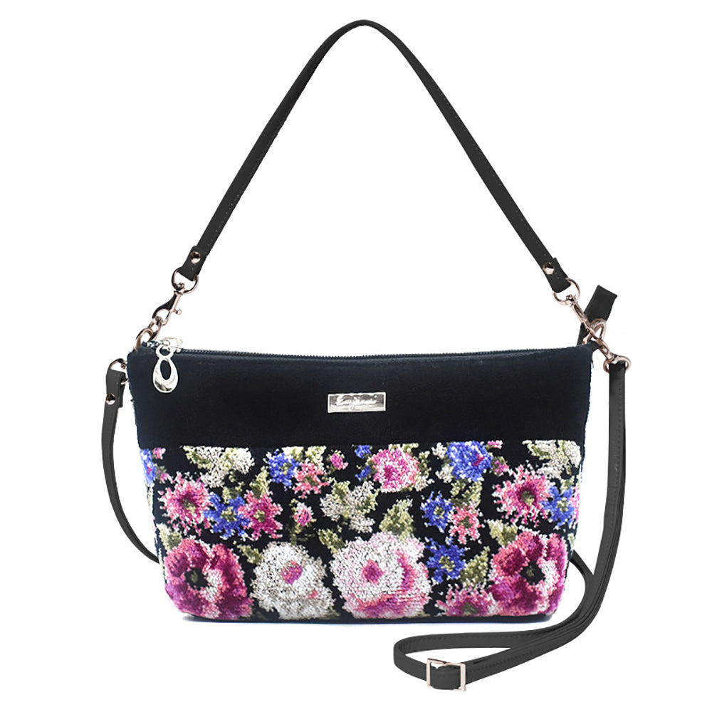 日本製 クララ柄 2wayバッグ ショルダーバッグ ポシェット シェニール織 Enjeau アーンジョー