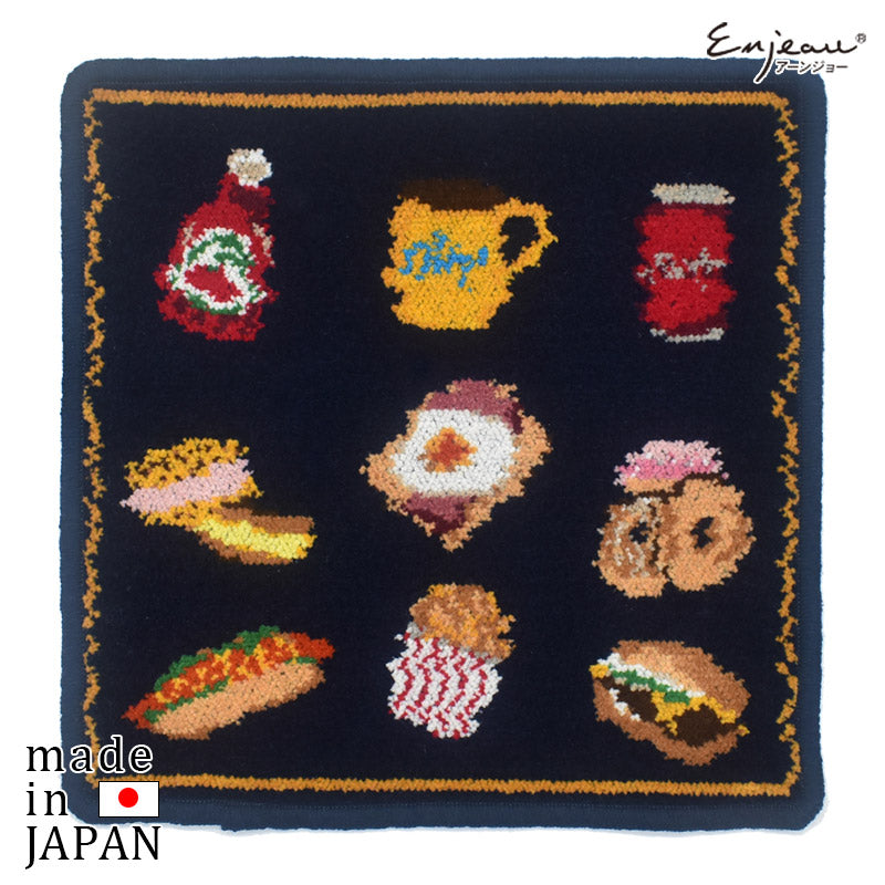 日本製 ハンカチ アメリカンダイナー ファストフード タオルハンカチ