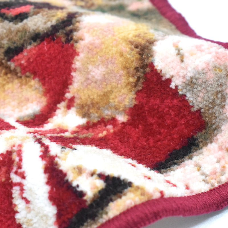 クリスマスプードル 日本製 シェニール織 ミニハンカチ タオルハンカチ 17cm 犬猫柄 EjPetit