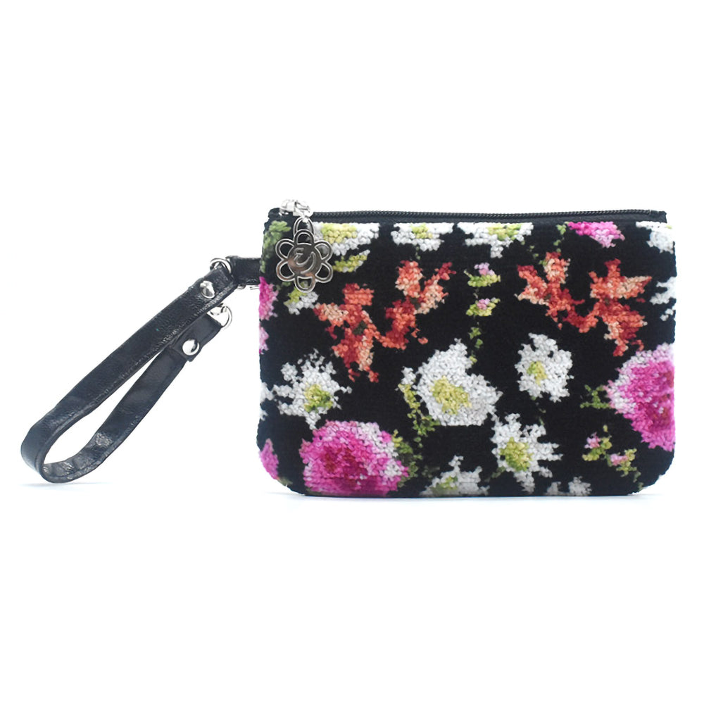 日本製 ステラ ストラップポーチ シェニール織 小物入れ Enjeau アーンジョー