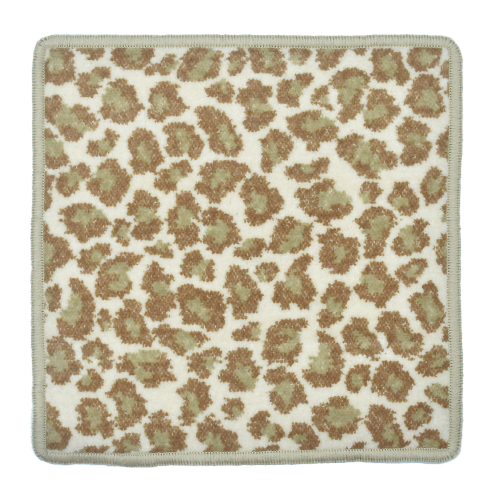 日本製 オーガニックコットン100% シェニール織 タオルハンカチ レオパード ひょう柄 無染色 無着色 Reafeel レアフィール Enjeau アーンジョー