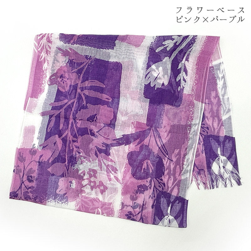 日本製 UVカット ショール 薄手 スカーフ 冷感 レディース 紫外線カット アーンジョー Enjeau