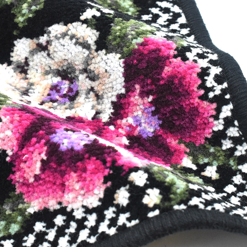 日本製 選べる シェニール織 タオルハンカチ 花柄 フラワー 23cm 綿100% アーンジョー Enjeau