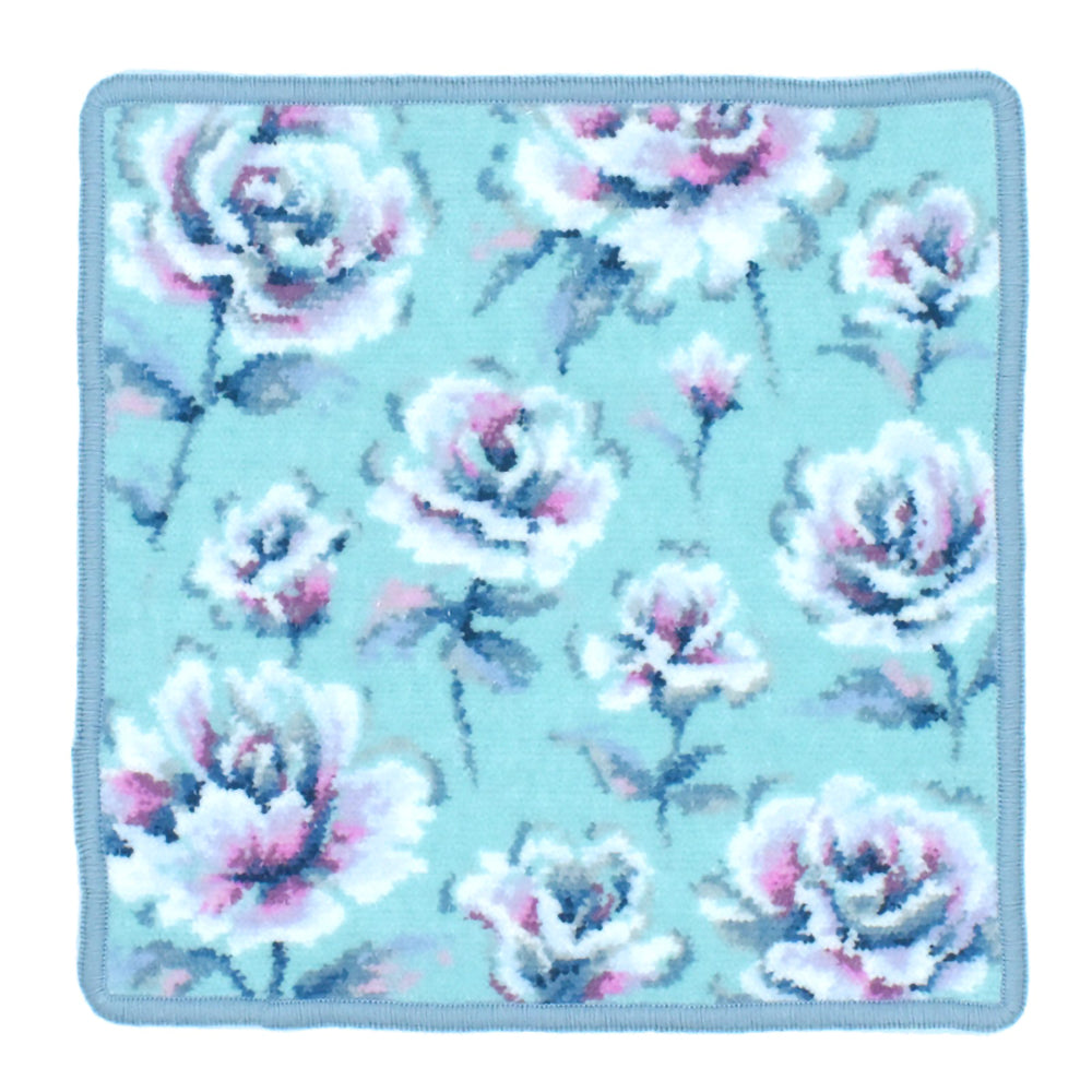 日本製 シェニール織 ハンカチ 23cm ローズパーク タオルハンカチ アーンジョー Enjeau