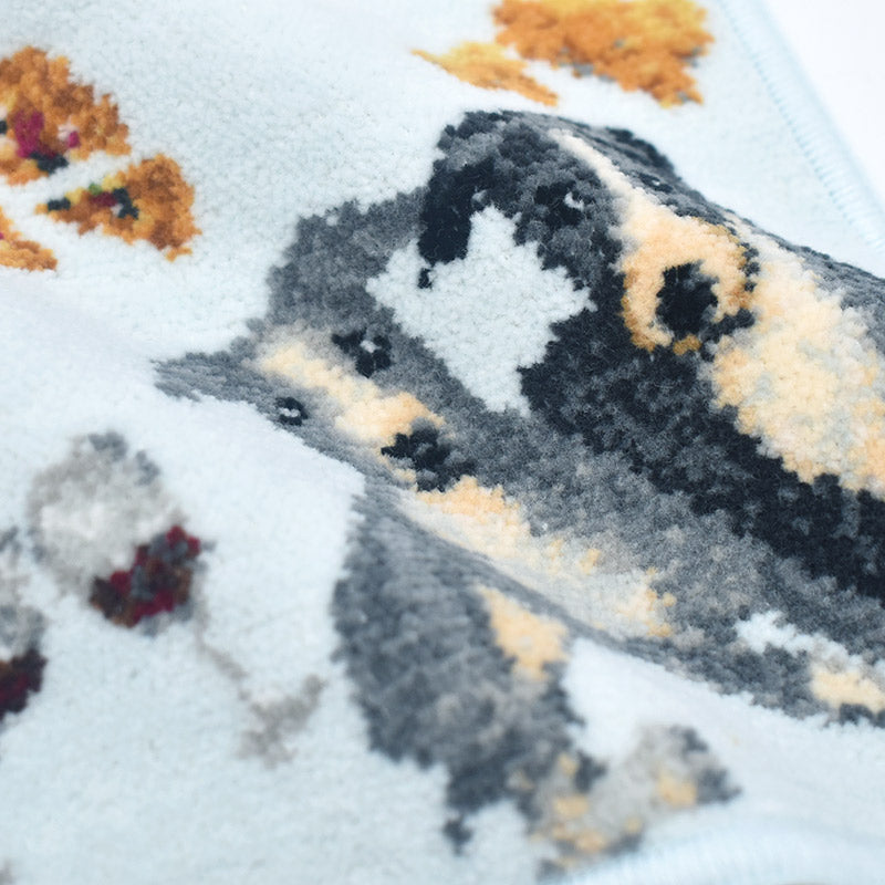 日本製 イタリアングレーハウンド イタグレ柄 シェニール織 ハンカチ 23cm