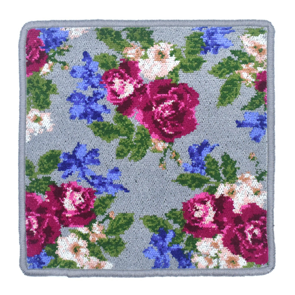 日本製 エイダ柄 ハンカチ シェニール織 23cm 2064