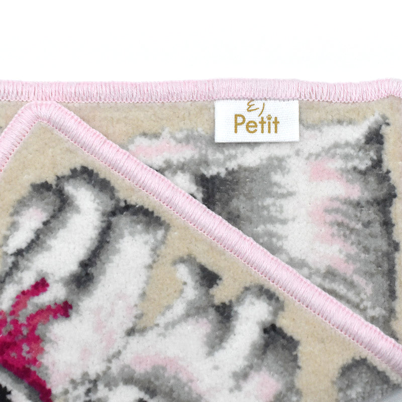 日本製 マルチーズ マルペキ シェニール織 ハンカチ 23cm EjPetit ペアーズシリーズ pairs series 2148