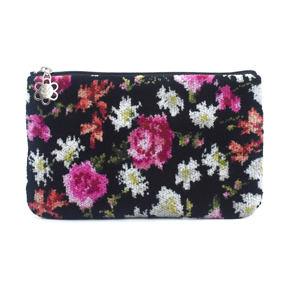 日本製 ステラ フラットポーチ シェニール織 Enjeau アーンジョー