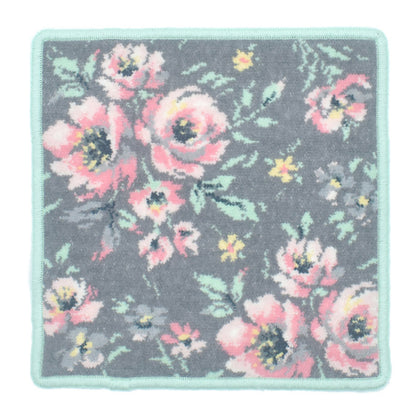 日本製 ローズソフィア シェニール織 タオルハンカチ ハンドタオル 23cm Enjeau アーンジョー