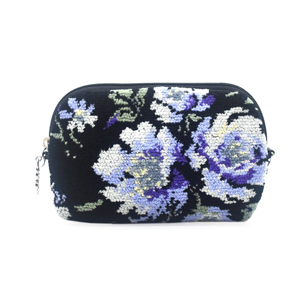 日本製 ミニポーチ ローズソフィア シェニール織 チャーム付 メイクポーチ 化粧ポーチ ギフトラッピング対応可 Enjeau アーンジョー