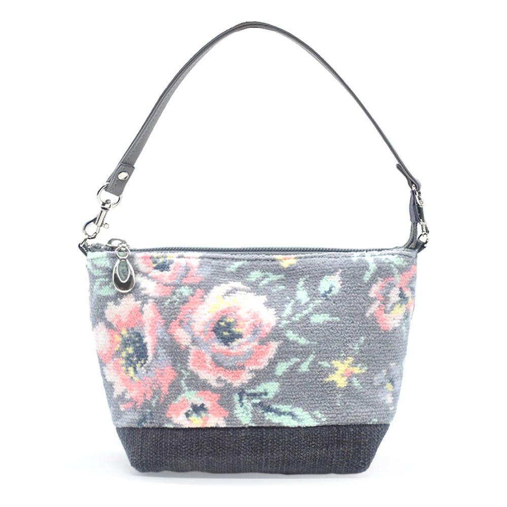 日本製 総シェニール織 コスメポーチ ローズソフィア 化粧ポーチ フォーマルバッグ Enjeau アーンジョー