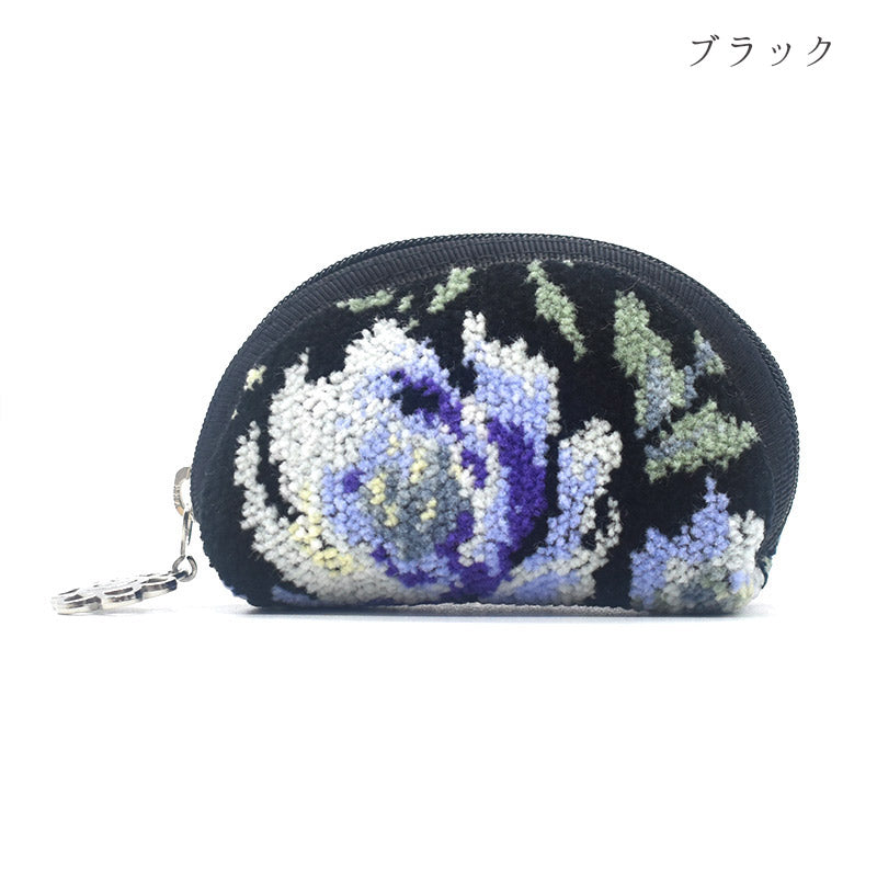 日本製 シェニール織 小銭入れ コインケース ローズソフィア 小さめ ギフトラッピング対応可 Enjeau アーンジョー