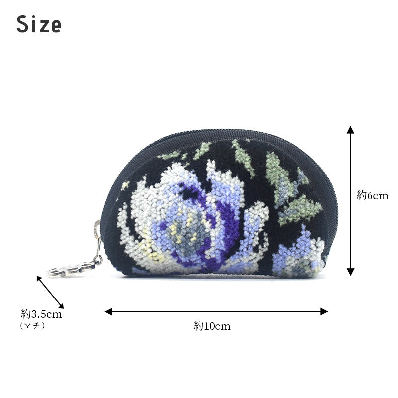 日本製 シェニール織 小銭入れ コインケース ローズソフィア 小さめ ギフトラッピング対応可 Enjeau アーンジョー