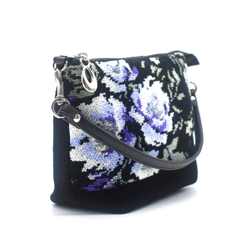 日本製 総シェニール織 コスメポーチ ローズソフィア 化粧ポーチ フォーマルバッグ Enjeau アーンジョー