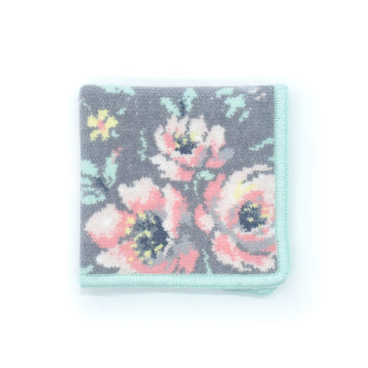 日本製 ローズソフィア シェニール織 タオルハンカチ ハンドタオル 23cm Enjeau アーンジョー