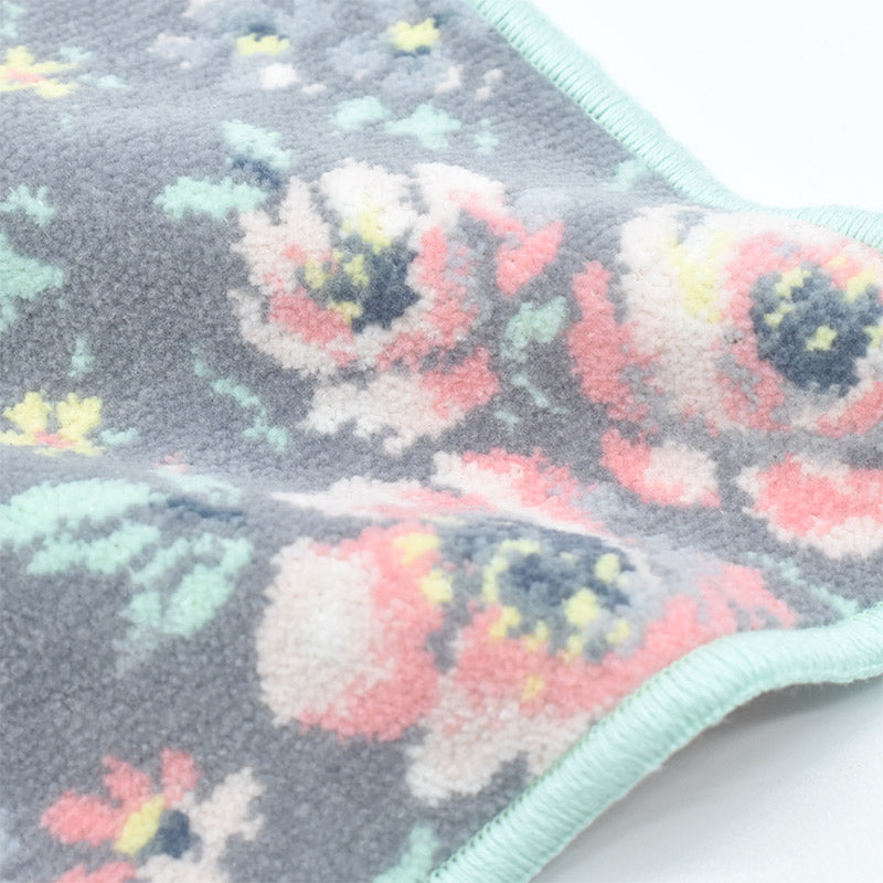 日本製 ローズソフィア シェニール織 タオルハンカチ ハンドタオル 23cm Enjeau アーンジョー