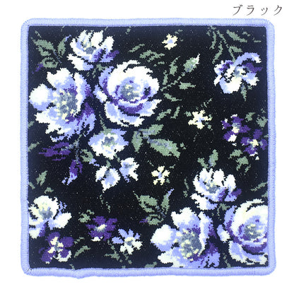 日本製 ローズソフィア シェニール織 タオルハンカチ ハンドタオル 23cm Enjeau アーンジョー