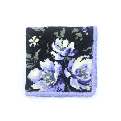 日本製 ローズソフィア シェニール織 タオルハンカチ ハンドタオル 23cm Enjeau アーンジョー