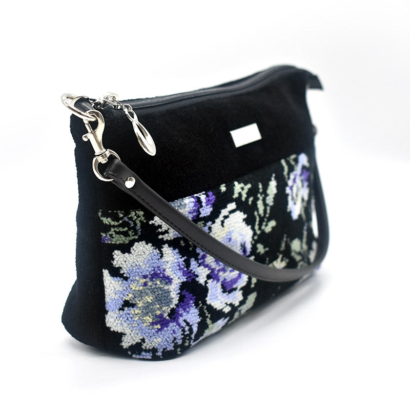 日本製 2wayバッグ ショルダーバッグ ポシェット ローズソフィア シェニール織 Enjeau アーンジョー