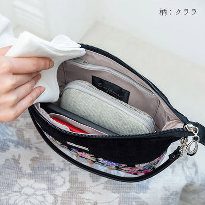 日本製 2wayバッグ ショルダーバッグ ポシェット ローズソフィア シェニール織 Enjeau アーンジョー