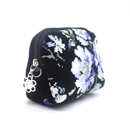 日本製 ミニポーチ ローズソフィア シェニール織 チャーム付 メイクポーチ 化粧ポーチ ギフトラッピング対応可 Enjeau アーンジョー