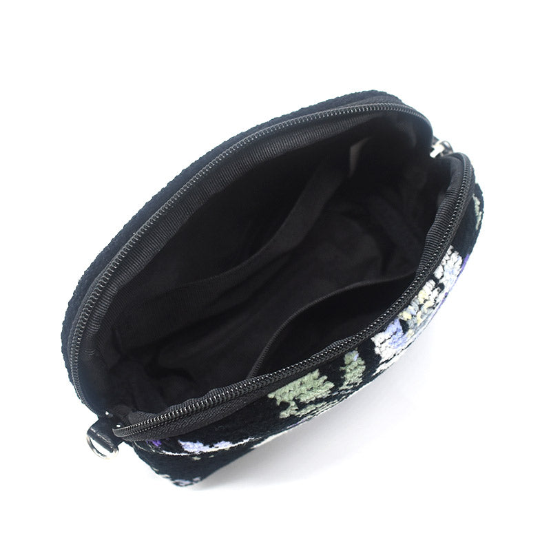 日本製 ミニポーチ ローズソフィア シェニール織 チャーム付 メイクポーチ 化粧ポーチ ギフトラッピング対応可 Enjeau アーンジョー