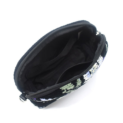 日本製 ミニポーチ ローズソフィア シェニール織 チャーム付 メイクポーチ 化粧ポーチ ギフトラッピング対応可 Enjeau アーンジョー