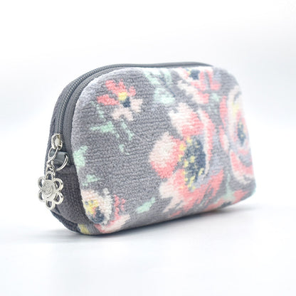 日本製 ミニポーチ ローズソフィア シェニール織 チャーム付 メイクポーチ 化粧ポーチ ギフトラッピング対応可 Enjeau アーンジョー