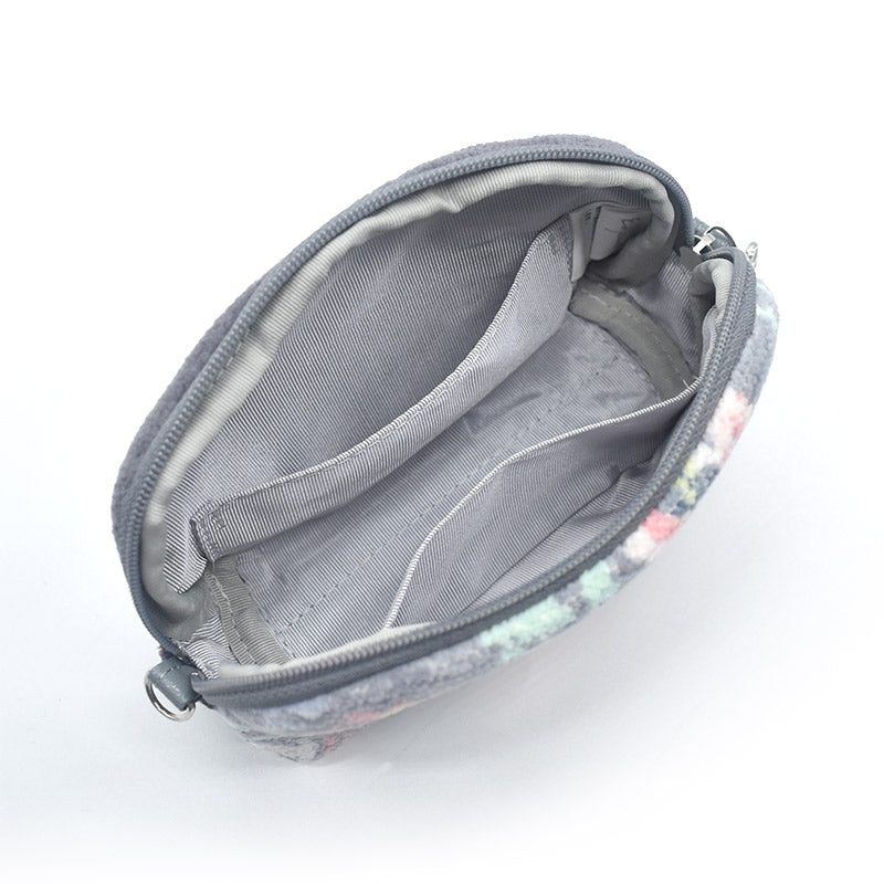 日本製 ミニポーチ ローズソフィア シェニール織 チャーム付 メイクポーチ 化粧ポーチ ギフトラッピング対応可 Enjeau アーンジョー