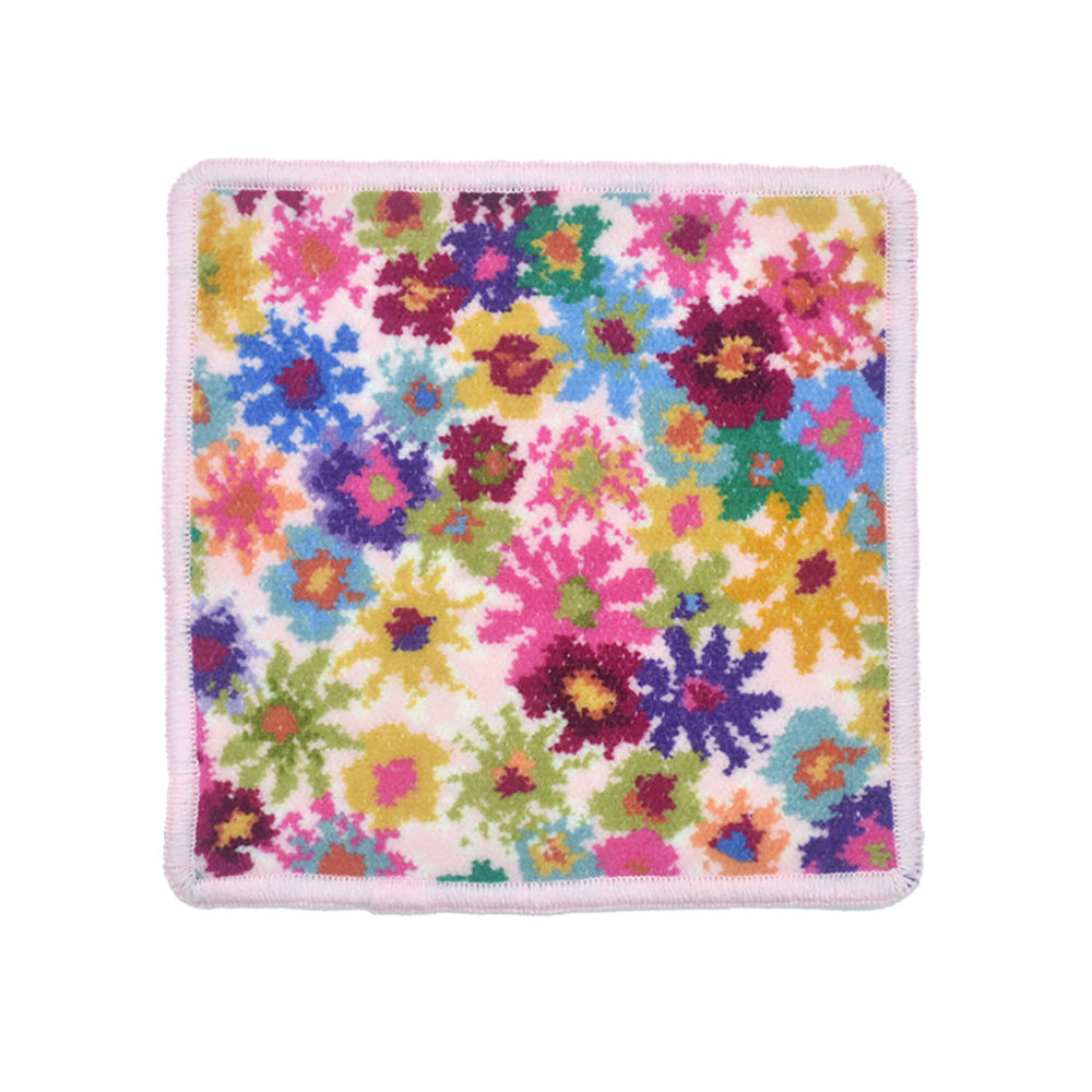 日本製 シェニール織 ミニハンカチ アンナ柄 小さめ 17cm タオルハンカチ ハンドタオル Enjeau アーンジョー