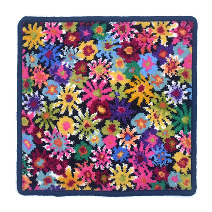 日本製 シェニール織 ハンカチ アンナ柄 タオルハンカチ ハンドタオル Enjeau アーンジョー