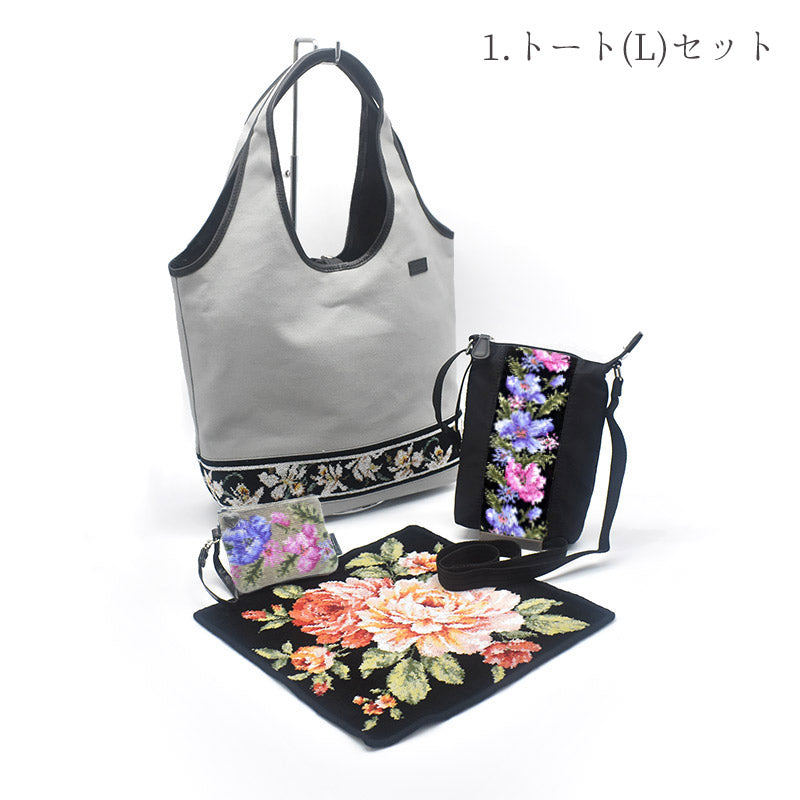 【早割10%OFF】予約販売 数量限定 2026年 福袋 Aセット 日本製 選べる 4点セット バッグ＆サコッシュ＆大判ハンカチ＆ストラップポーチ Enjeau アーンジョー