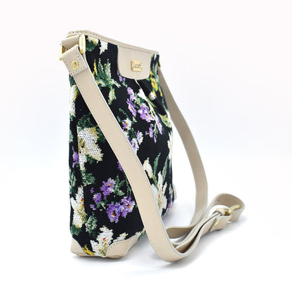 【早割10%OFF】予約販売 数量限定 2026年 福袋 C 本革×日本製シェニール織 ショルダーバッグ 花柄 ユリ柄 Enjeau アーンジョー