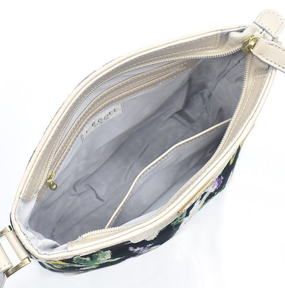 【早割10%OFF】予約販売 数量限定 2026年 福袋 C 本革×日本製シェニール織 ショルダーバッグ 花柄 ユリ柄 Enjeau アーンジョー