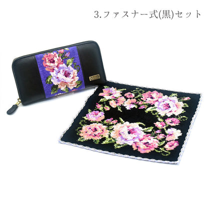 【早割10%OFF】予約販売 数量限定 2026年 福袋 Eセット 選べる 2点セット 日本製  長財布＆シェニール織 ハンカチ Enjeau アーンジョー