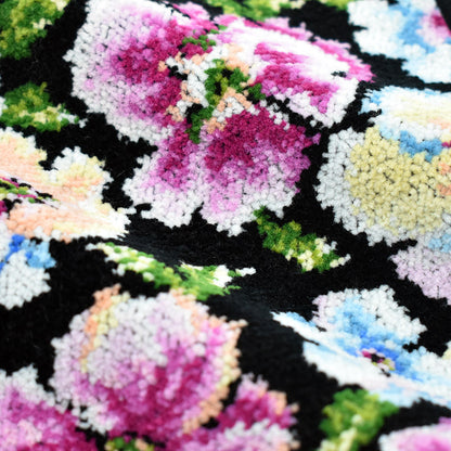 2枚以上ご購入で送料無料 セール 日本製 シェニール織 ハンカチ エレナ 花柄 タオルハンカチ Enjeau アーンジョー