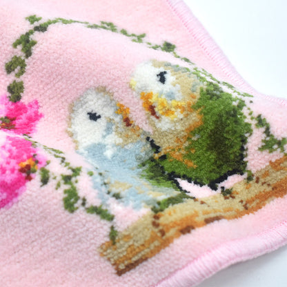 限定生産品 日本製 インコ シェニール織 ハンカチ Enjeau アーンジョー