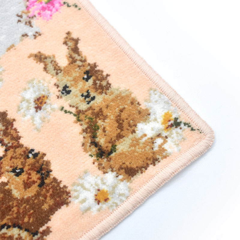 限定生産品 日本製 うさぎ シェニール織 ハンカチ Enjeau アーンジョー