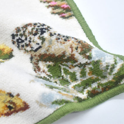 限定生産品 日本製 ヒョウモントカゲモドキ フトアゴヒゲトカゲ シェニール織 ハンカチ アーンジョー