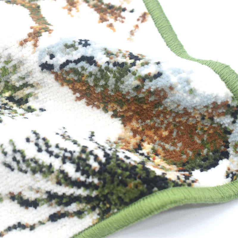 限定生産品 日本製 ヒョウモントカゲモドキ フトアゴヒゲトカゲ シェニール織 ハンカチ アーンジョー