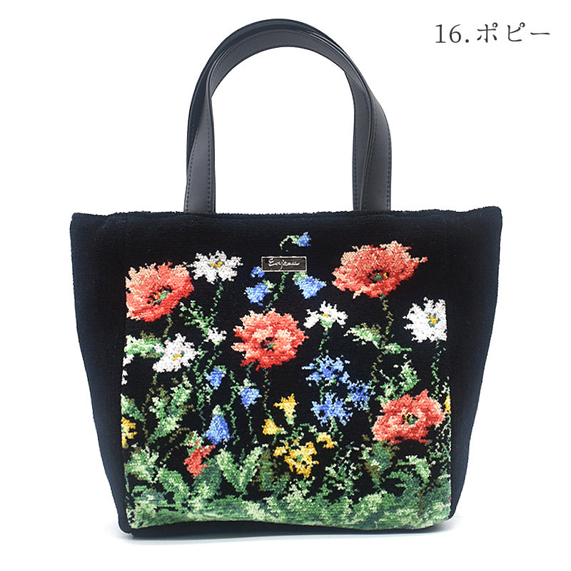 日本製  シェニール織 新型トートバッグ ハンドバッグ 軽量バッグ