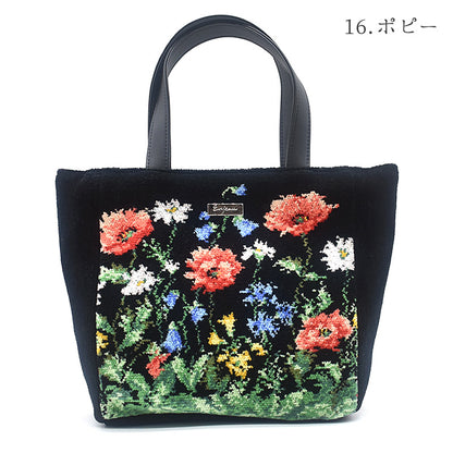 日本製  シェニール織 新型トートバッグ ハンドバッグ 軽量バッグ