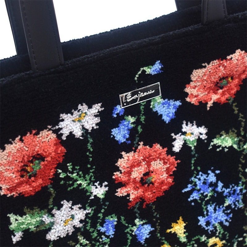 日本製  シェニール織 新型トートバッグ ハンドバッグ 軽量バッグ