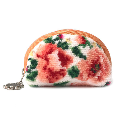 日本製 シェニール織 小銭入れ コインケース ロマンティックローズ 小さめ ギフトラッピング対応可 Enjeau アーンジョー