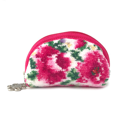 日本製 シェニール織 小銭入れ コインケース ロマンティックローズ 小さめ ギフトラッピング対応可 Enjeau アーンジョー