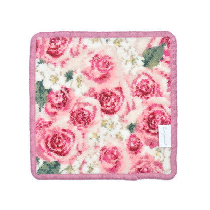 日本製 ロゼッタ ミニハンカチ 17cm シェニール織 タオルハンカチ Enjeau アーンジョー