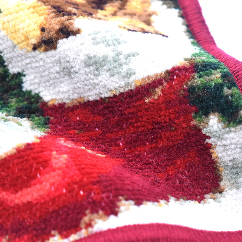 クリスマスダックス 日本製 シェニール織 ミニハンカチ タオルハンカチ 17cm 犬猫柄 ダックスフンド EjPetit
