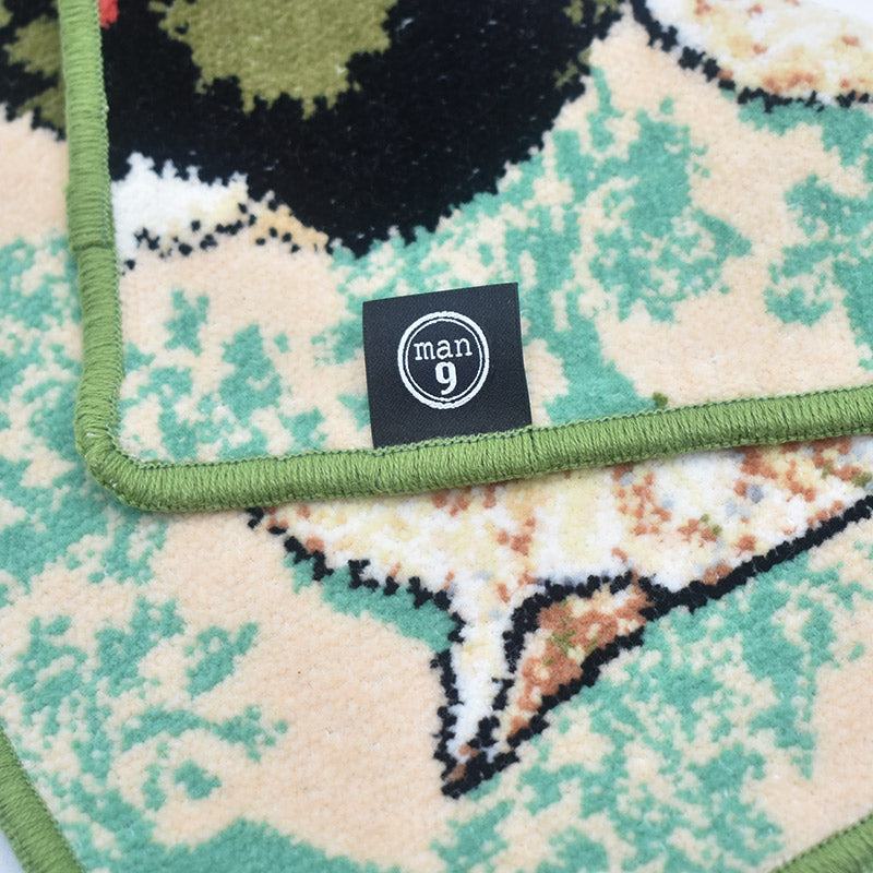 日本製 マンナイン mannine man9 猫キャラ シェニール織 タオルハンカチ Enjeau アーンジョー