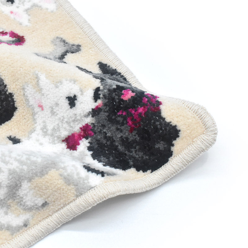 日本製 ホワイトテリア スコティッシュテリア EjPetit シェニール織 タオルハンカチ レディース Enjeau アーンジョー