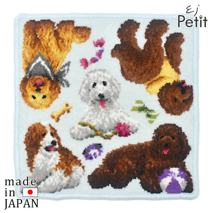 日本製 ラブラドゥードル EjPetit シェニール織 タオルハンカチ レディース Enjeau アーンジョー